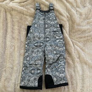 Arctix Toddler Insulated Snow Bib Size 2T in Geometric B&W